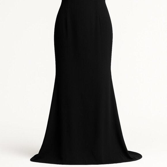 Vintage Ralph Lauren Strapless Beaded Gown (Black, Subtle Train) — Size 8 - Picture 2 of 5